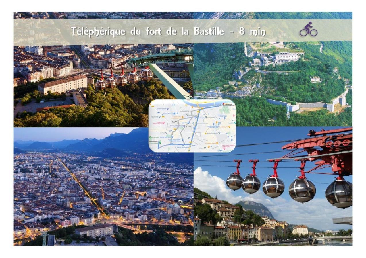 Le 62 - Spacieux T2 Avec Jardin, Parking & Tramway Grenoble Zewnętrze zdjęcie
