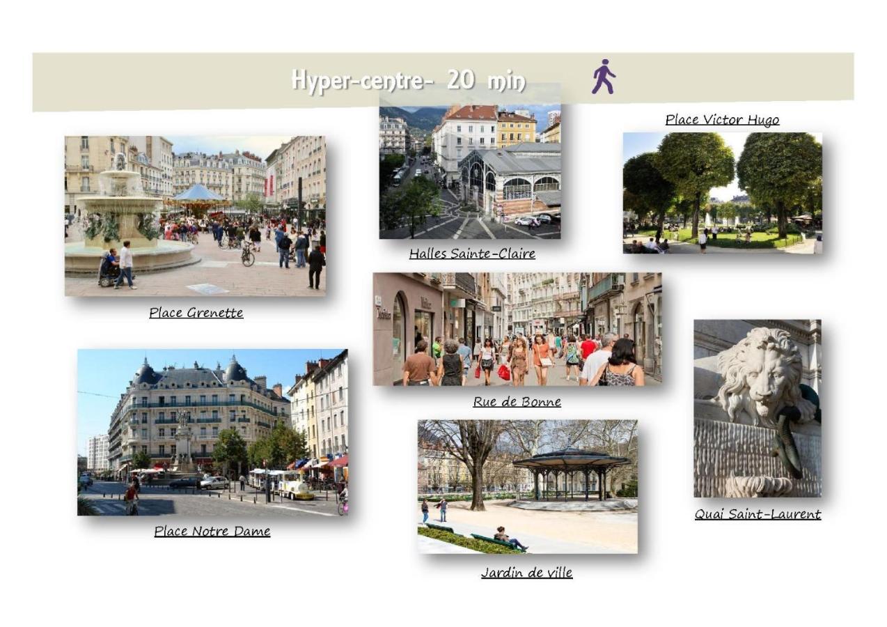 Le 62 - Spacieux T2 Avec Jardin, Parking & Tramway Grenoble Zewnętrze zdjęcie