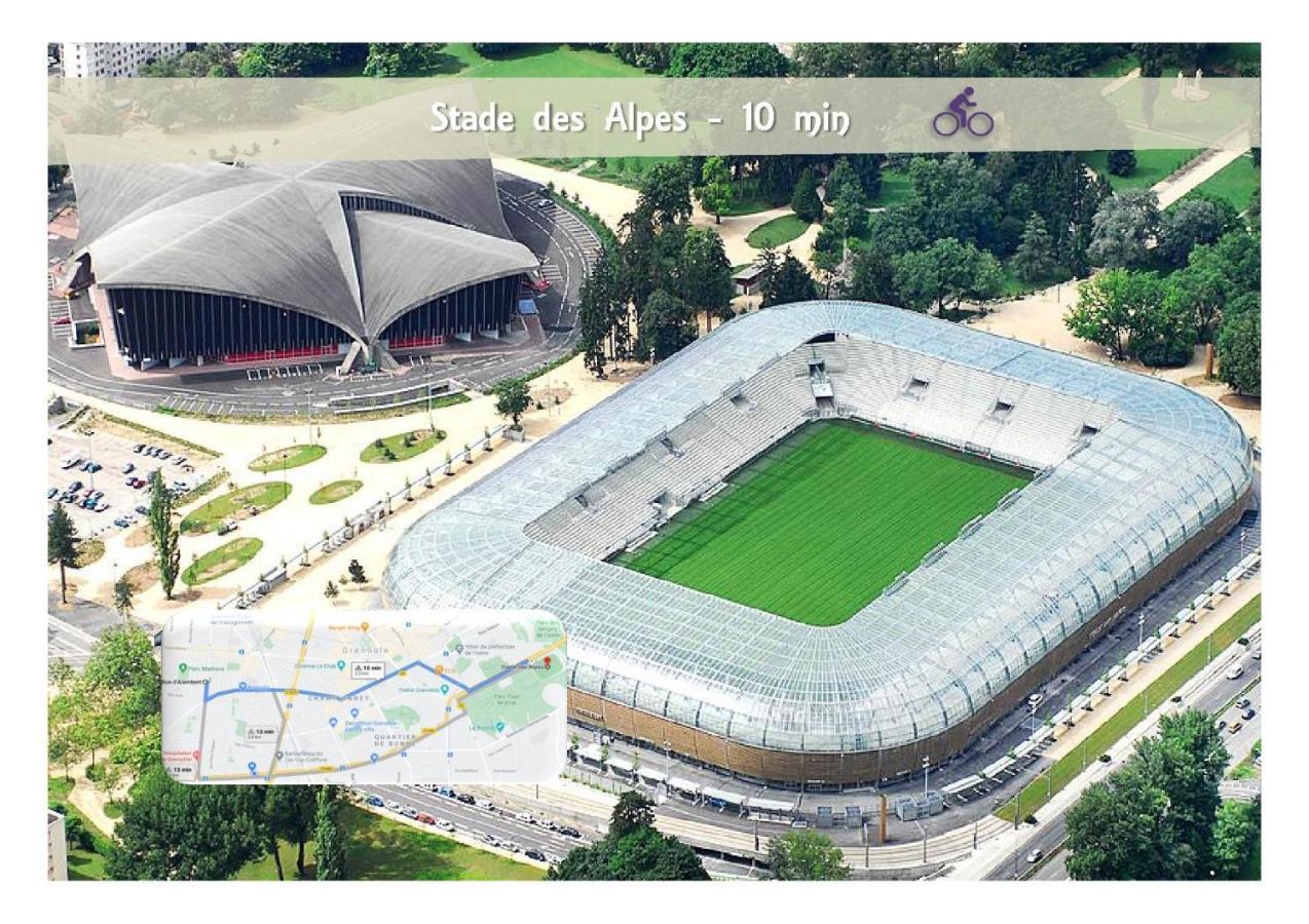 Le 62 - Spacieux T2 Avec Jardin, Parking & Tramway Grenoble Zewnętrze zdjęcie