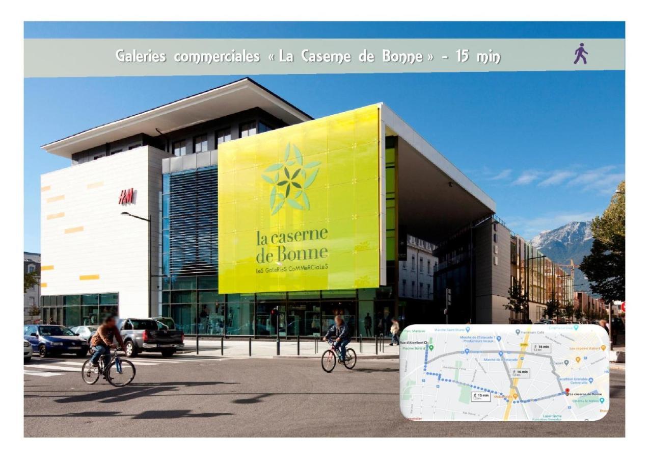 Le 62 - Spacieux T2 Avec Jardin, Parking & Tramway Grenoble Zewnętrze zdjęcie